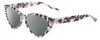 Profile View of SITO SHADES SEDUCTION Designer Polarized Sunglasses with Custom Cut Smoke Grey Lenses in Snow White Brown Tortoise Havana Ladies Cat Eye Full Rim Acetate 57 mm