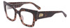 Profile View of SITO SHADES SENSORY DIVISION Designer Single Vision Prescription Rx Eyeglasses in Quartz Tortoise Havana Ladies Cat Eye Full Rim Acetate 53 mm
