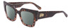 Profile View of SITO SHADES SENSORY DIVISION Designer Polarized Sunglasses with Custom Cut Smoke Grey Lenses in Quartz Tortoise Havana Ladies Cat Eye Full Rim Acetate 53 mm