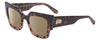 Profile View of SITO SHADES SENSORY DIVISION Designer Polarized Reading Sunglasses with Custom Cut Powered Amber Brown Lenses in Quartz Tortoise Havana Ladies Cat Eye Full Rim Acetate 53 mm