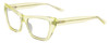Profile View of SITO SHADES WONDERLAND Designer Blue Light Blocking Eyeglasses in Limeade Green Crystal Ladies Cat Eye Full Rim Acetate 54 mm