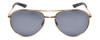 Front View of Calabria Pilot Mens Polarized Aviator Designer Sunglasses Grey Lens Choose Frame