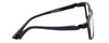 Side View of Cruiser KIDS 032-C1 Designer Blue Light Blocking Eyeglasses in Matte Black Unisex Square Full Rim Plastic 47 mm