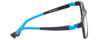 Side View of Cruiser KIDS 032-C4 Unisex Square Designer Reading Glasses Matte Black Blue 47mm