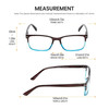 Calabria R218 Womens Designer Blue Light Blocking Glasses Blue Crystal Fade 51mm