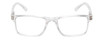 Front View of Calabria L2007-C3 Designer Progressive Lens Prescription Rx Eyeglasses in Crystal Clear Unisex Square Full Rim Acetate 54 mm