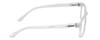 Side View of Calabria L2007-C3 Designer Blue Light Blocking Eyeglasses in Crystal Clear Unisex Square Full Rim Acetate 54 mm