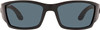 Front View of Costa Del Mar Men Corbina Polarized Rectangle Sunglasses Blackout/Grey 580P 62mm