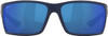 Front View of Costa Del Mar Men Reefton Polarized Rectangular Sunglasses Blue Mirror 580P 64mm