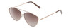 Profile View of Kendall+Kylie KK4079CE LARA Women Aviator Designer Sunglass Gold Nude/Brown 56mm