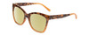 Profile View of Kendall+Kylie KK5120CE MARA Designer Polarized Reading Sunglasses with Custom Cut Powered Sun Flower Yellow Lenses in Demi Tortoise Havana Gradient Ladies Cat Eye Full Rim Acetate 55 mm