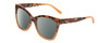 Profile View of Kendall+Kylie KK5120CE MARA Designer Polarized Reading Sunglasses with Custom Cut Powered Smoke Grey Lenses in Demi Tortoise Havana Gradient Ladies Cat Eye Full Rim Acetate 55 mm