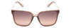 Front View of Kendall+Kylie KK5125 ROXY Womens Sunglasses in Pink Crystal Rose Gold/Brown 66mm