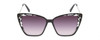 Front View of Kendall+Kylie KK5126 CHARLOTTE Cat Eye Sunglasses Black Crystal Silver/Grey 54mm