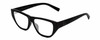 Profile View of Kendall+Kylie KK5131CE BLAKE Designer Progressive Lens Blue Light Blocking Eyeglasses in Shiny Black Ladies Rectangular Full Rim Acetate 54 mm