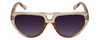 Front View of Kendall+Kylie KK5135CE JAE Women Sunglasses Golden Wheat Beige Crystal/Grey 56mm