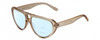 Profile View of Kendall+Kylie KK5135CE JAE Designer Progressive Lens Blue Light Blocking Eyeglasses in Golden Wheat Beige Crystal Ladies Oval Full Rim Acetate 56 mm