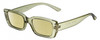 Profile View of Kendall+Kylie KK5137CE GEMMA Designer Polarized Reading Sunglasses with Custom Cut Powered Sun Flower Yellow Lenses in Mint Green Crystal Ladies Rectangular Full Rim Acetate 51 mm
