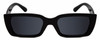 Front View of Kendall+Kylie KK5137CE GEMMA Women Rectangle Designer Sunglasses Black/Grey 51mm