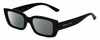 Profile View of Kendall+Kylie KK5137CE GEMMA Designer Polarized Sunglasses with Custom Cut Smoke Grey Lenses in Gloss Black Ladies Rectangular Full Rim Acetate 51 mm