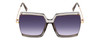 Front View of Kendall+Kylie KK5138CE KENDRA Women's Sunglasses in Grey Crystal Gold/Blue 58 mm