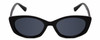 Front View of Kendall+Kylie KK5140CE KAIA Women's Oval Designer Sunglasses in Black/Grey 51 mm