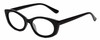 Profile View of Kendall+Kylie KK5140CE KAIA Designer Progressive Lens Blue Light Blocking Eyeglasses in Shiny Black Ladies Oval Full Rim Acetate 51 mm