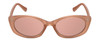 Front View of Kendall+Kylie KK5140CE KAIA Womens Designer Sunglasses in Blush/Pink Mirror 51mm