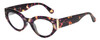 Profile View of Kendall+Kylie KK5143CE ALEXANDRA Designer Reading Eye Glasses in Violet Demi Tortoise Havana Crystal Gold Ladies Cat Eye Full Rim Acetate 49 mm