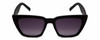 Front View of Kendall+Kylie KK5145CE SADIE Women Square Designer Sunglasses in Black/Grey 50mm