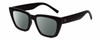 Profile View of Kendall+Kylie KK5145CE SADIE Designer Polarized Reading Sunglasses with Custom Cut Powered Smoke Grey Lenses in Matte Black Ladies Square Full Rim Acetate 50 mm
