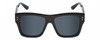 Front View of Kendall+Kylie KK5147CE ESME Womens Square Designer Sunglasses in Black/Grey 53mm