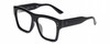 Profile View of Kendall+Kylie KK5147CE ESME Designer Progressive Lens Blue Light Blocking Eyeglasses in Gloss Black Ladies Square Full Rim Acetate 53 mm