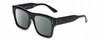 Profile View of Kendall+Kylie KK5147CE ESME Designer Polarized Sunglasses with Custom Cut Smoke Grey Lenses in Gloss Black Ladies Square Full Rim Acetate 53 mm
