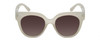 Front View of Kendall+Kylie KK5149CE JAMIE Womens Round Sunglasses in Beige Crystal/Brown 51mm