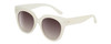 Profile View of Kendall+Kylie KK5149CE JAMIE Womens Round Sunglasses in Beige Crystal/Brown 51mm