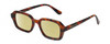 Profile View of Kendall+Kylie KK5152CE GINGER Designer Polarized Reading Sunglasses with Custom Cut Powered Sun Flower Yellow Lenses in Berry Purple Demi Tortoise Havana Ladies Hexagonal Full Rim Acetate 50 mm