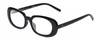Profile View of Kendall+Kylie KK5153CE VANESSA Designer Progressive Lens Blue Light Blocking Eyeglasses in Gloss Black Ladies Oval Full Rim Acetate 54 mm