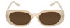 Front View of Kendall+Kylie KK5153CE VANESSA Womens Sunglasses Milky Beige Crystal/Brown 54 mm