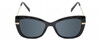 Front View of Kendall+Kylie KK5156CE FRANNIE Womens Cat Eye Sunglasses in Black Gold/Grey 52mm