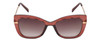 Front View of Kendall+Kylie KK5156CE FRANNIE Cat Eye Sunglasses in Crystal Rose Gold/Pink 52mm