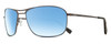 Profile View of REVO SURGE Mens Designer Sunglasses Matte Gunmetal Black/Blue Water Mirror 62 mm