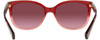 Close Up View of COACH HC8132 Cat Eye Sunglasses Glitter Pink Crystal/Burgundy Red Gradient 57 mm