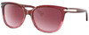 Profile View of COACH HC8132 Cat Eye Sunglasses Glitter Pink Crystal/Burgundy Red Gradient 57 mm