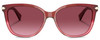 Front View of COACH HC8132 Cat Eye Sunglasses Glitter Pink Crystal/Burgundy Red Gradient 57 mm