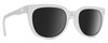 Profile View of SPY Optics Bewilder Unisex Panthos Sunglasses Matte Clear Crystal/Grey Blue 54mm
