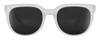 Front View of SPY Optics Bewilder Unisex Panthos Sunglasses Matte Clear Crystal/Grey Blue 54mm