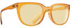 Top View of SPY Optics Bewilder Unisex Pantho Designer Sunglasses Orange Crystal/Yellow 54mm