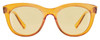 Front View of SPY Optics Boundless Unisex Cat Eye Designer Sunglass Orange Crystal/Yellow 53mm
