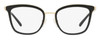 Front View of Michael Kors MK3032 Designer Progressive Lens Prescription Rx Eyeglasses in Gloss Black Gold Ladies Panthos Full Rim Metal 51 mm